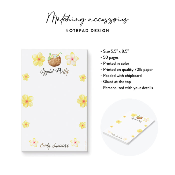 Tropical Cocktail Party Invitation Floral Summer Birthday Invite