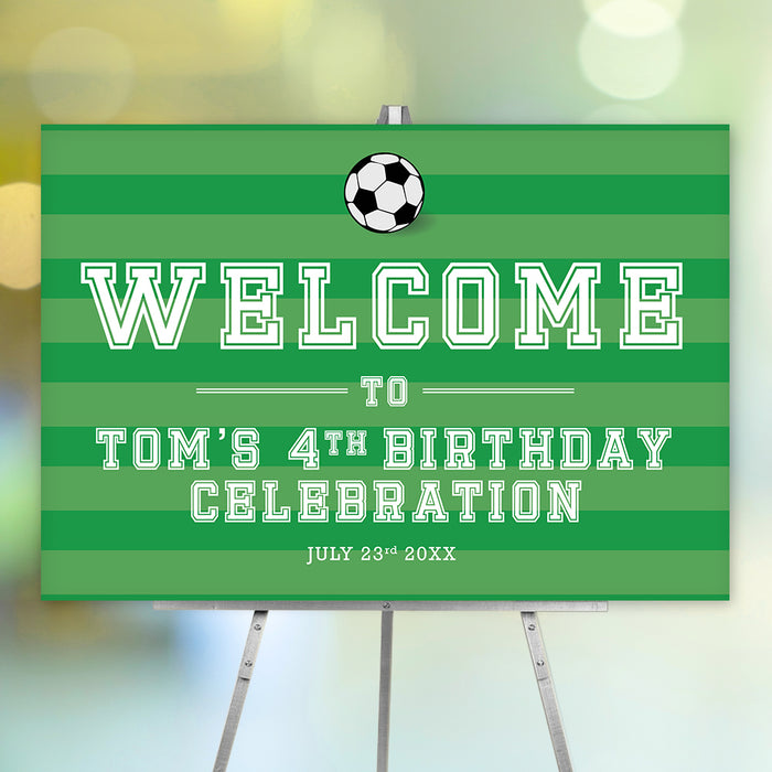 Football Themed Kids Birthday Invitation Card with Photo, Custom Soccer Invites for Boys Birthday Bash, 4th 5th 6th 7th 8th 9th 10th Sports Themed Invitation