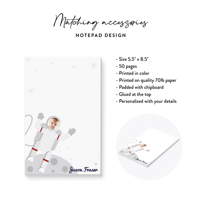 Personalized Astronaut Photo Birthday Invitation for Kids