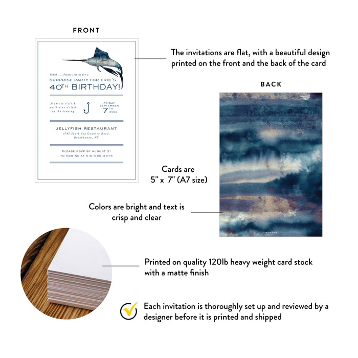 Fishing Birthday Invitation For Men Nautical Party