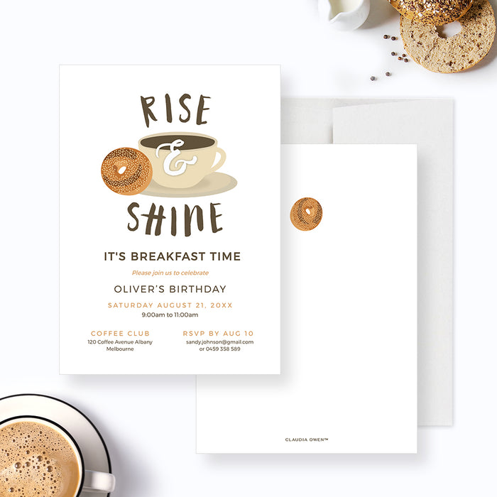 Rise and Shine Birthday Breakfast Party Invitation Template, Coffee an — Claudia Owen rise-and-shine-birthday-breakfast-party-invitation-template-coffee-an-claudia-owen