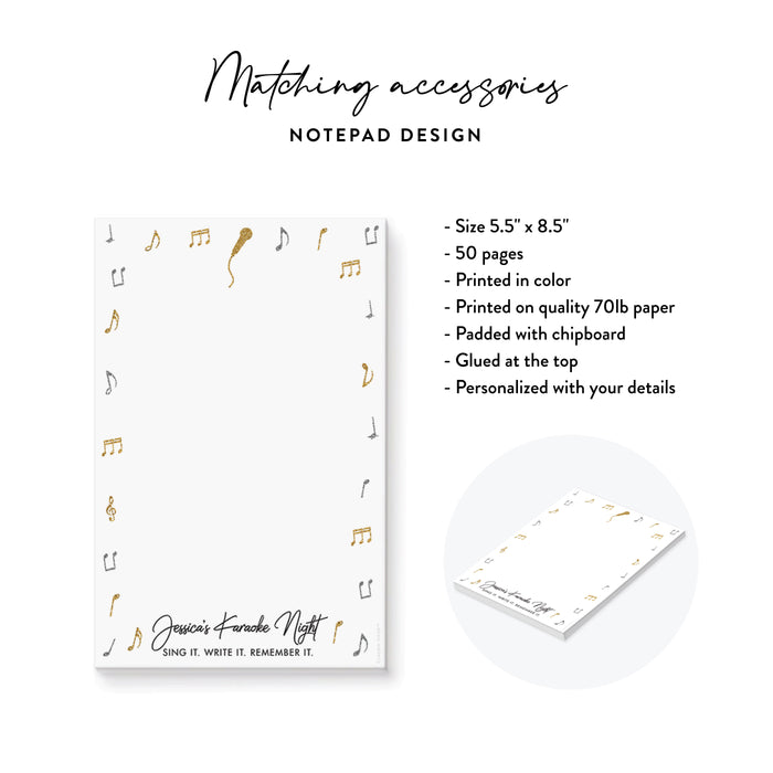 Karaoke Birthday Invitation Music Party Celebration Card