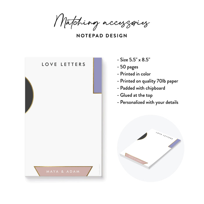 Geometric Wedding Invitation with Modern Color Block Design