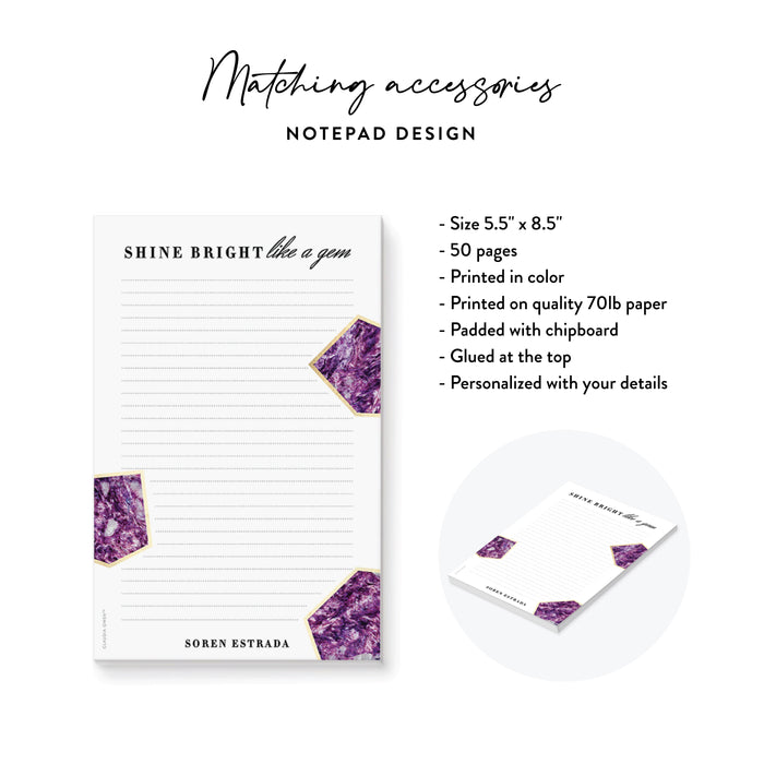 Elegant Adult Birthday Party Invitation with Purple Gemstone Design