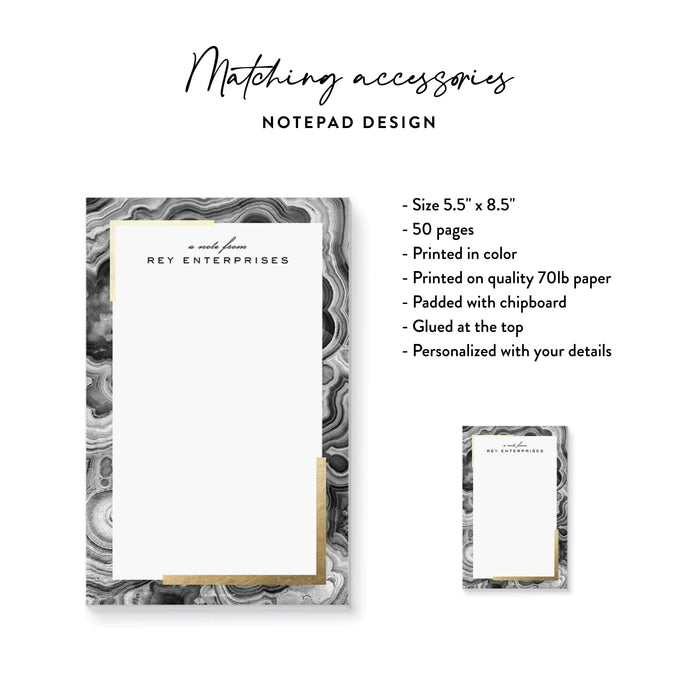 Gala and Auction Invitation Black Geode Design