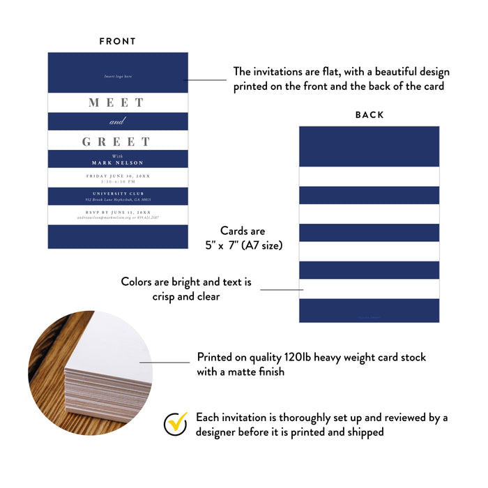 Meet and Greet Invitation Corporate Business Event Card