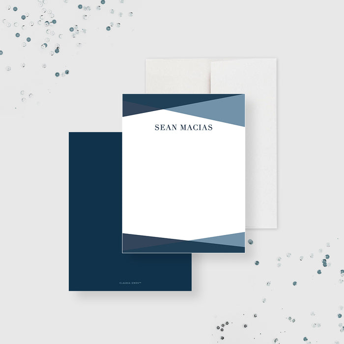 Blue Geometric Invitation Card for Business Annual Dinner Party, Corporate Dinner Celebration, Executive Dinner Invites, Formal Company Event Invitation