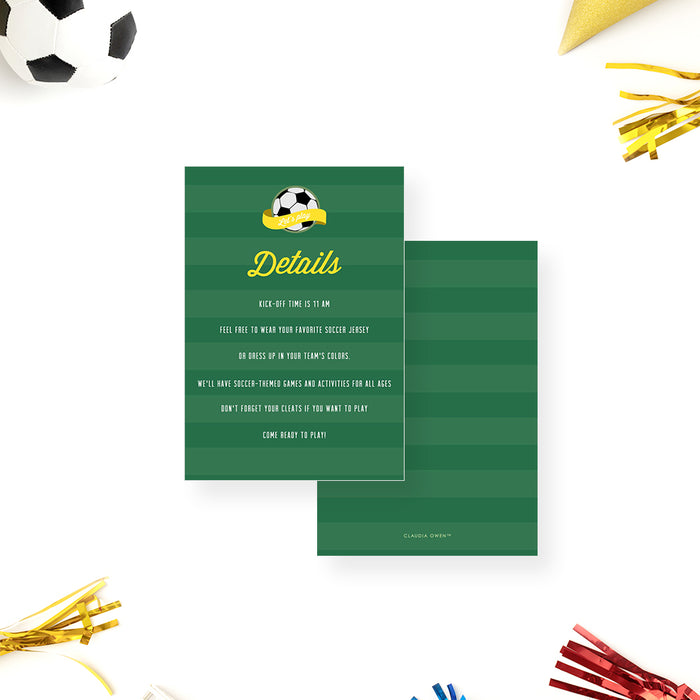 It's Game Time Soccer Birthday Invitation Card, Sports Birthday Party Invites, Kids Birthday Bash Invitation, Soccer Themed Invitation for 8th 9th 10th 11th 12th Birthday Party