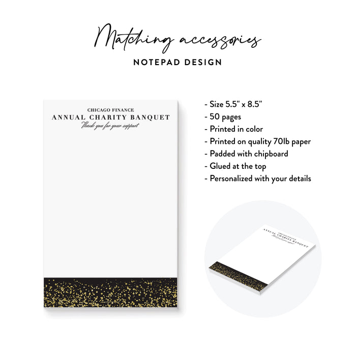 Charity Banquet Invitation Elegant Gala Fundraiser Event Card