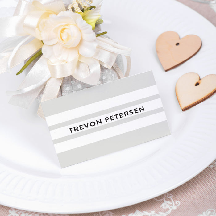 Simple Classic Wedding Invitation Card with Stripes, Formal Wedding Invitations, Minimalist Wedding Invites