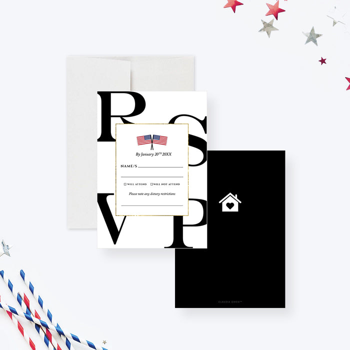 Welcome Home Party Invitation Card with US Flag, Military Homecoming Invitations, Welcome Home Party from Deployment
