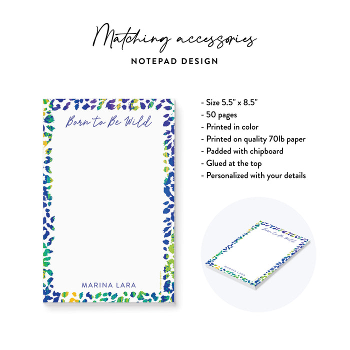 Colorful Leopard Print Birthday Invitation Personalized for Kids