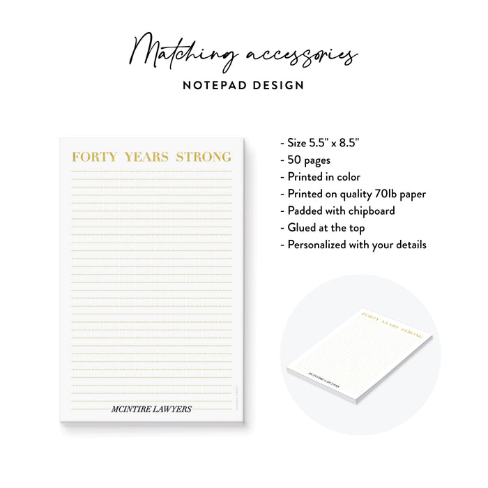 Corporate 40th Anniversary Invitation Black Gold