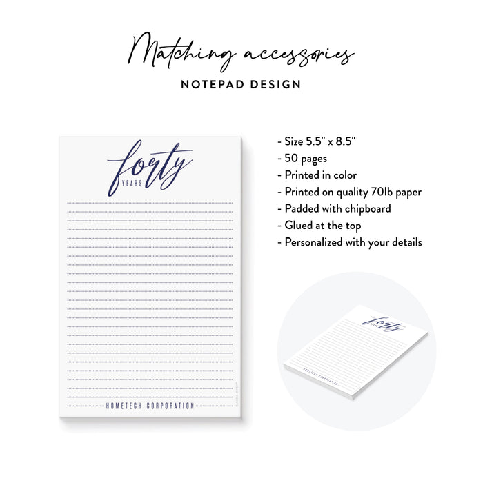 Modern Corporate Anniversary Invitation Navy Business Event