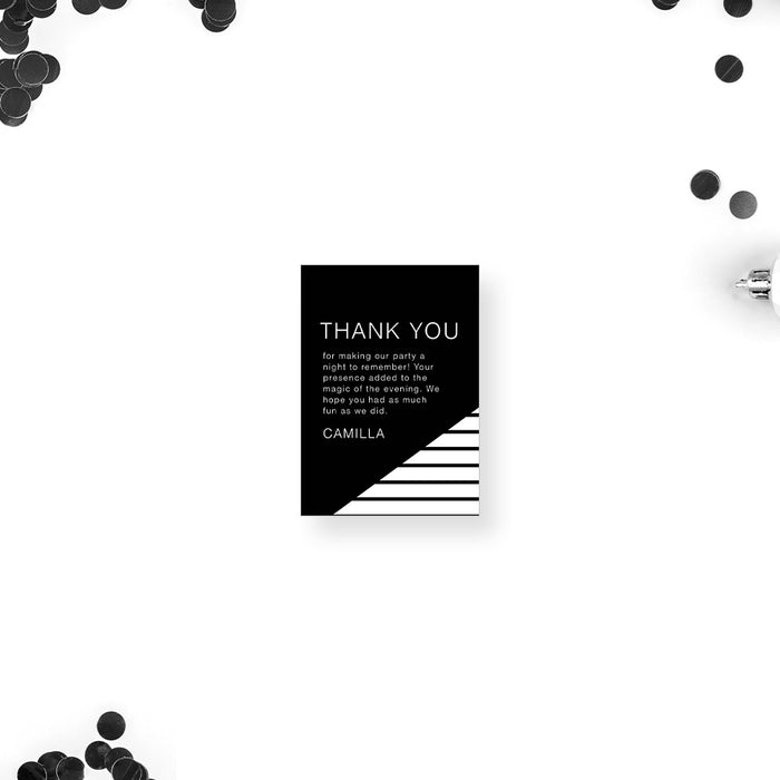 Cocktails and Dancing Invitation Card, Modern Black and White Invitation Card for Cocktail Reception, Invites for Cocktails and Appetizers Business Event