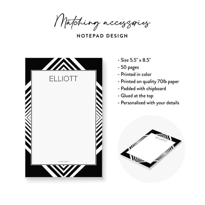 Eat and Drink Lets Party Invitation Card with Abstract Monochrome Design, Adult Birthday Party Invites, Black and White Invitation for Birthday Drinks, Drinks and Nibbles