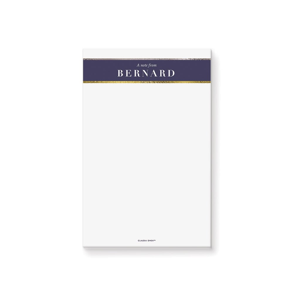 Blue Silver Gold Personalized Notepad, Custom Notepads for Business, C