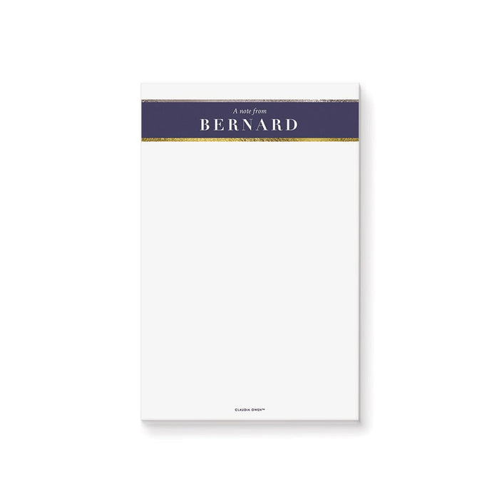 Stylish Notepad Blue Silver Gold Personalized Notepad, Custom Notepads for Business, C