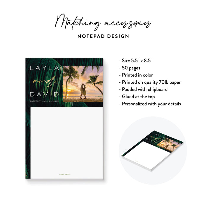 Tropical Palm Wedding Invitation Elegant Botanical Design