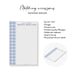 Notepad with blue geometric pattern and personalized name