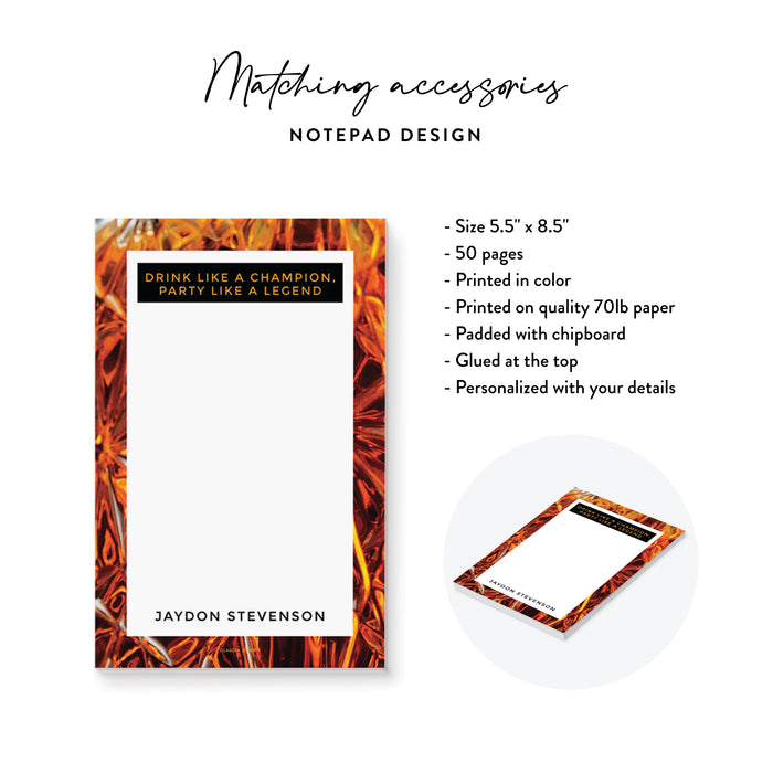 Whiskey Birthday Invitation for Men Cocktail Party Theme