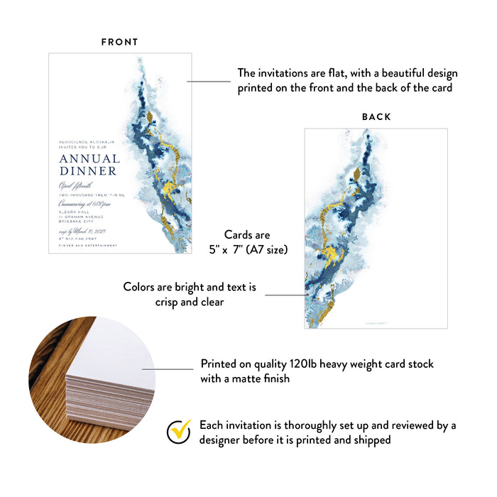Geode Annual Dinner Invitation Modern Business Event Card