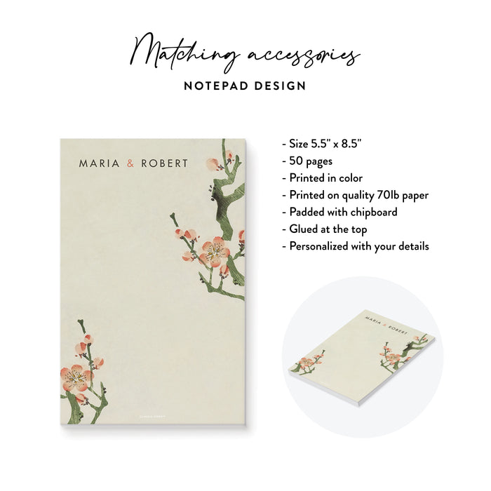 Personalized Cherry Blossom Wedding Invitation Spring Theme