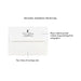White envelope with black return address printing on a white background