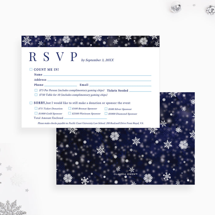 Winter Wonderland Gala Party Invitation Template, Sponsorship Form Digital Download, Event Program Template Bundle