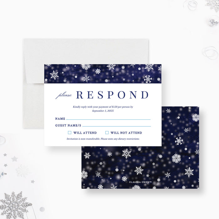 Winter Wonderland Gala Party Invitation Template, Sponsorship Form Digital Download, Event Program Template Bundle