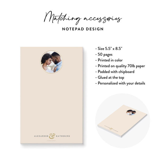 Contemporary Chic Wedding Invitation Card in Soft Neutral Colors, Beige Invitations for Wedding Celebration with Elegant Numerals