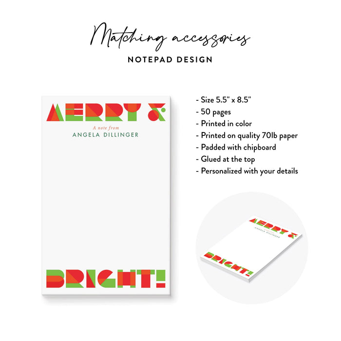 Merry and Bright Christmas Party Invitation Card in Classic Red and Green, Cheerful Holiday Bash Invitation