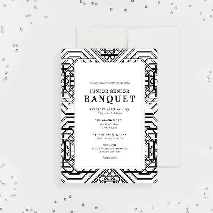 Junior Senior School Prom Invitation and Ticket Template Instant Downl