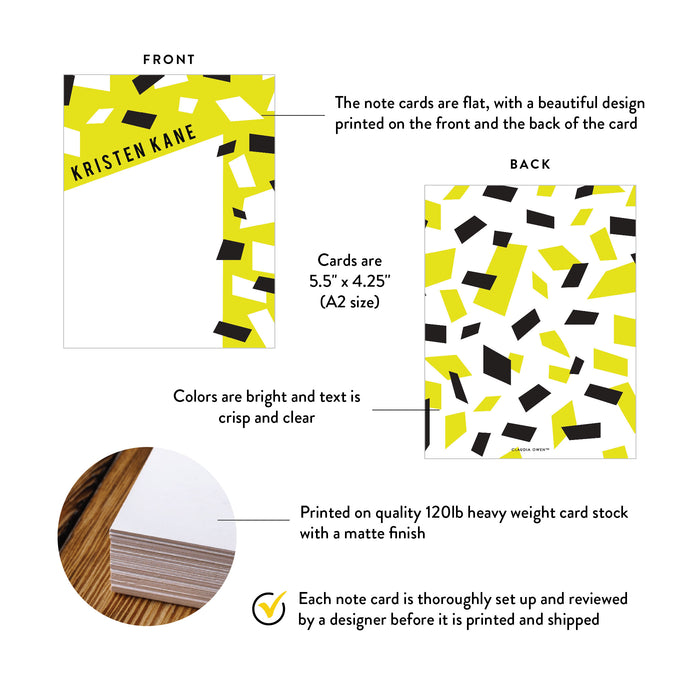 Personalized Birthday Thank You Card Modern Note Card Design