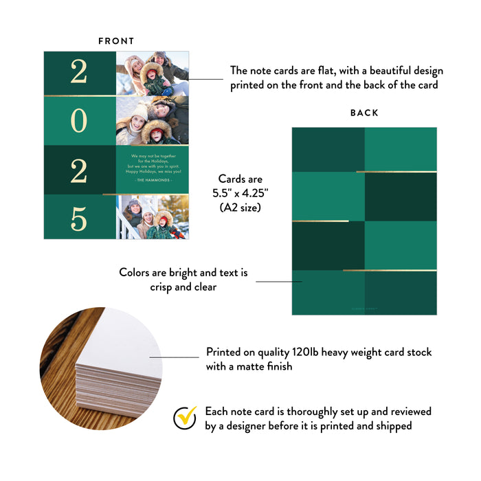 2025 Holiday Greeting Card Personalized with Family Photos