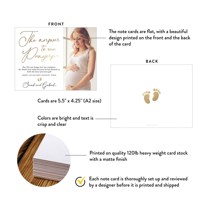 Personalized Christian Pregnancy Announcement Photo Card