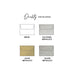 Four different types of metallic envelopes on a white background with labels.
