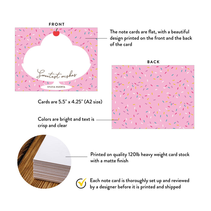 Ice Cream Party Thank You Card Kids Birthday