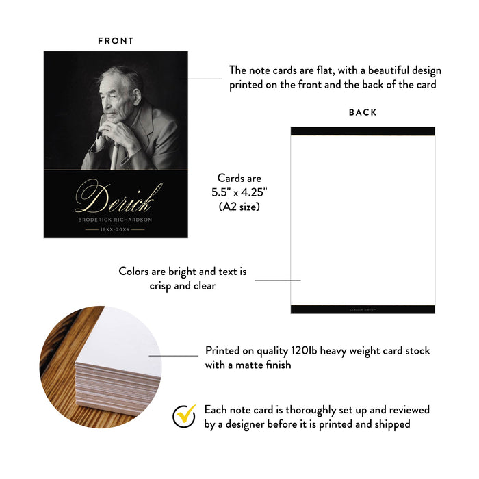 Photo Memorial Card Funeral Tribute Card Celebration of Life