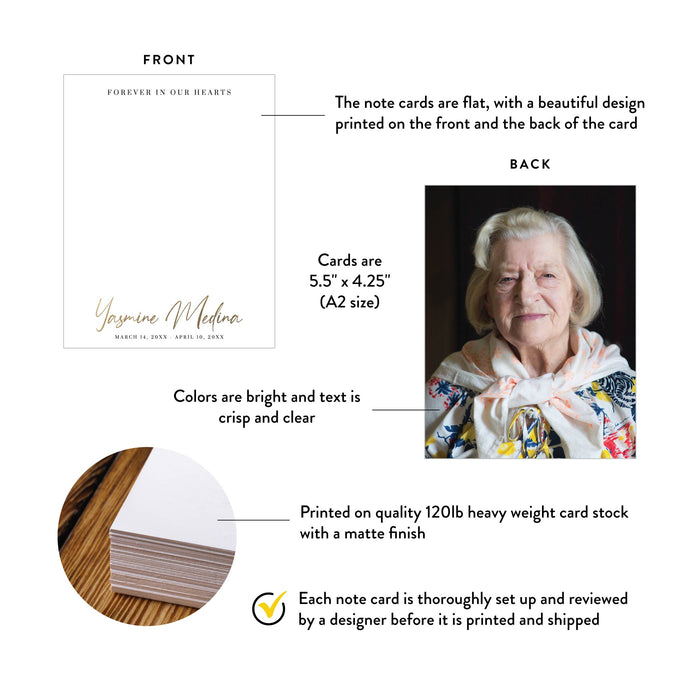 Memorial Thank You Card Funeral Thank You Card Photo Design