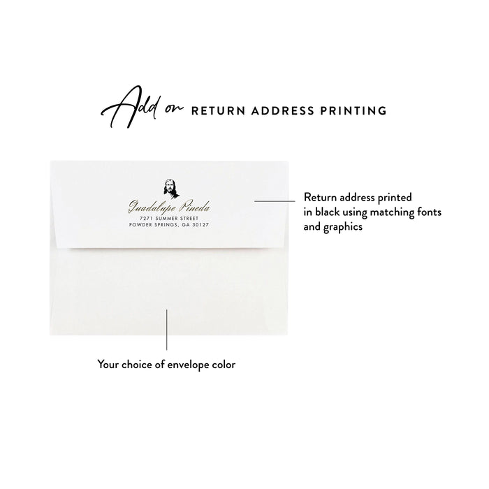 Personalized Baptism Thank You Card Jesus Christ Note Card