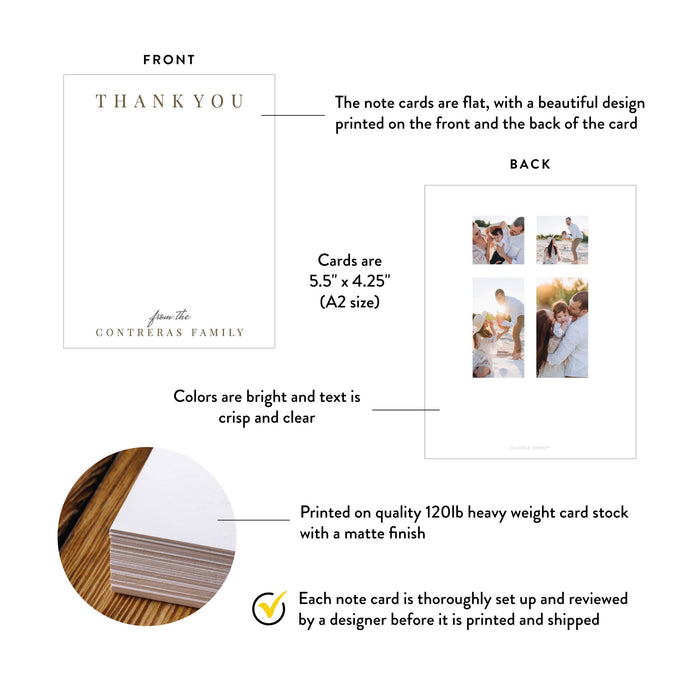 Baptism Thank You Card Photo Christening Thank You Card