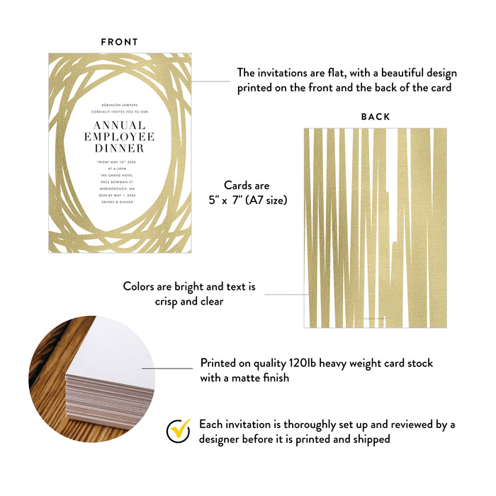 Elegant Company Dinner Invitation Business Event Card