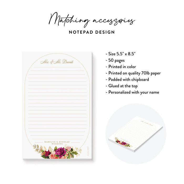Floral Wedding Invitation Elegant Vintage Design