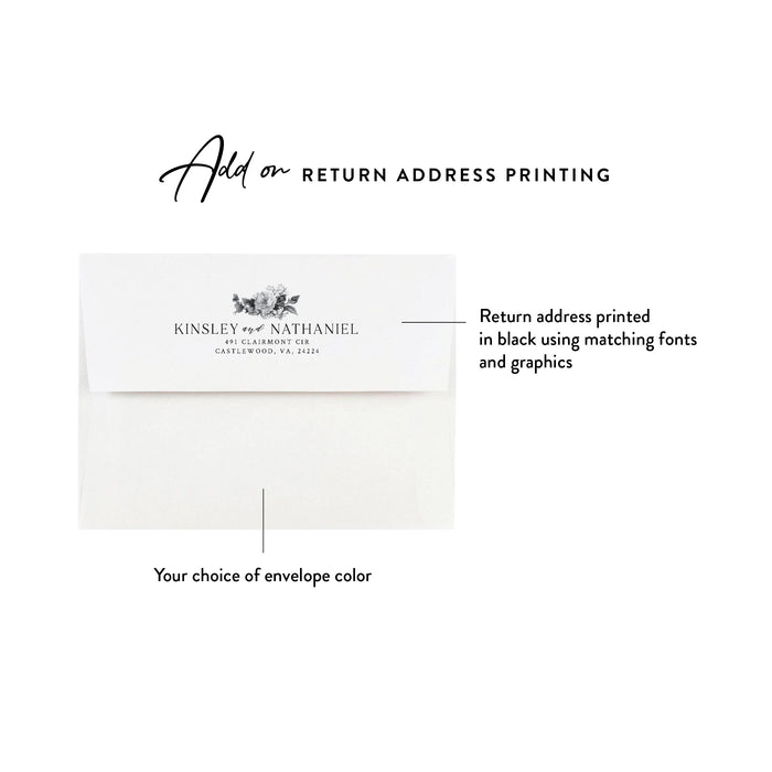 Wedding Thank You Card Elegant Arch Vintage Floral