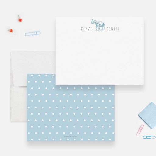 Personalized Stationery Set for Women, Italian Blue Tiles Modern Home —  Claudia Owen