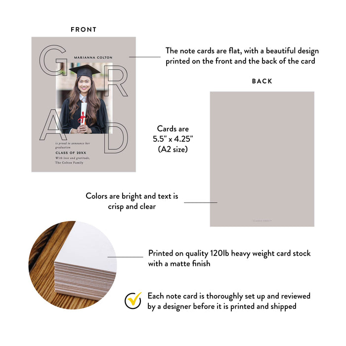 Personalized Graduation Announcement Card with Photo