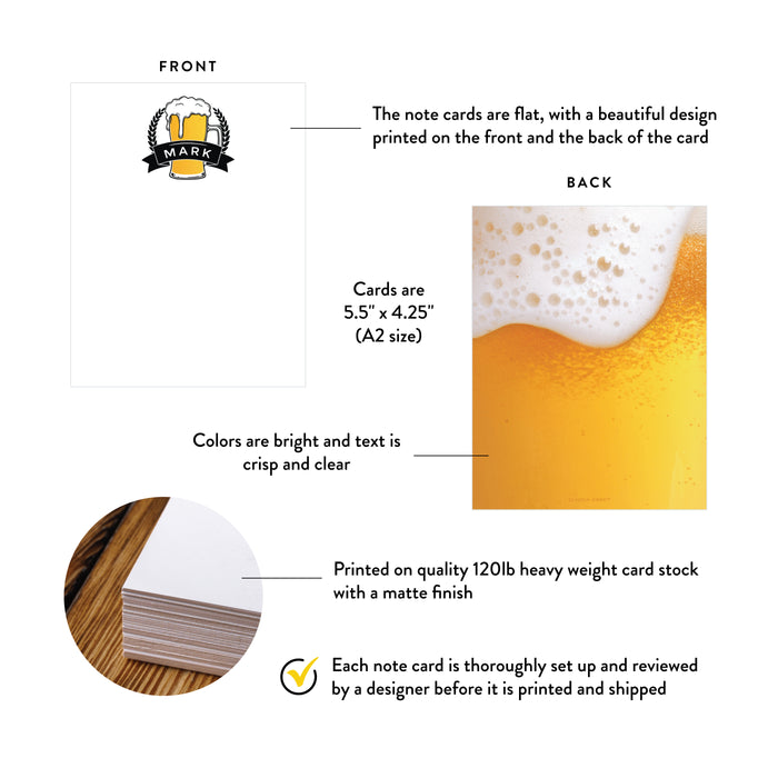 Personalized Beer Thank You Card for Fourth of July Parties