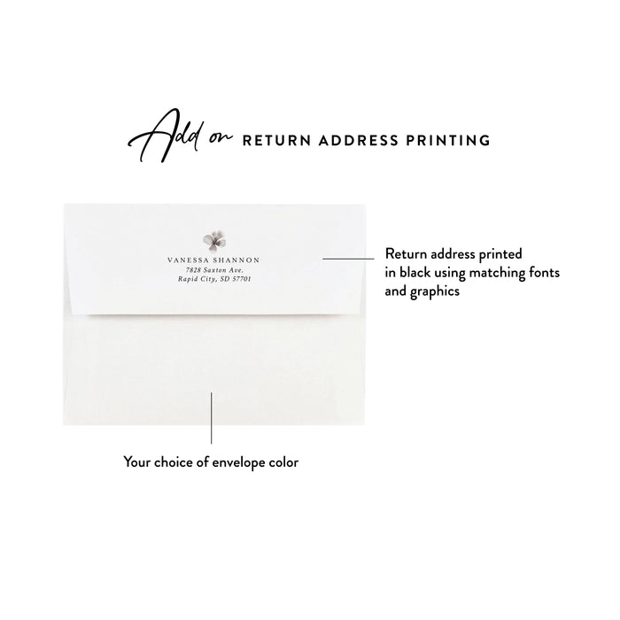 Floral Thank You Card Botanical Stationery Bat Mitzvah