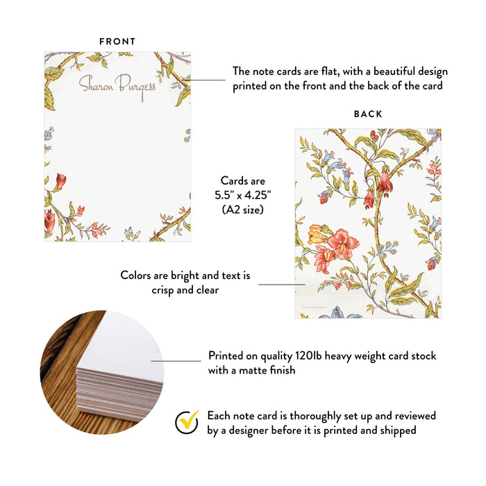 Vintage Botanical Thank You Card Floral Wedding Stationery